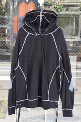 FACETASM（ファセッタズム）ステッチライン パーカー （ブラック×ブルー） サイズ3 / L相当（YA-SW-M04）20SS／2020年春夏