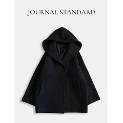 JOURNAL STANDARD ジャーナルスタンダード スーパー140 モッサ フードコート ウール ブラック 上質 定番