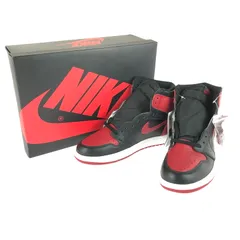【中古品】NIKE ナイキ NIKE AIR JORDAN 1 RETRO HIGH OG BRED BANNED (2016) ナイキ エア ジョーダン 1 レトロ ハイ スニーカー 靴 【160-260112-rt-04-tag】