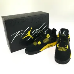 【中古美品】NIKE ナイキ AIR JORDAN 4 RETRO THUNDER (2023) DH6927-017 エアジョーダン4 レトロ スニーカー 靴 【160-260112-rt-08-tag】
