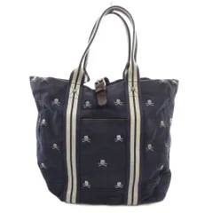 Ralph Lauren Rugby ラルフローレンスカル刺繍 トートバッグ　紺 POLO RUGBY - 希少 木村拓哉 愛用 Ralph Lauren RUGBY スカル バッグの