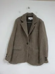 ナイスクラップ レディース 23年 ヘリンボーン オーバーサイズ ウール ジャケット 66-77