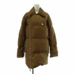 ディースクエアード DSQUARED2 ダウンジャケット ダウンコート アウター ナイロン ロング ジップアップ ゴールド金具 40 M 茶色 ブラウン /XZ ■GY18