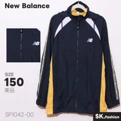 美品 New Balance ニューバランス ジャケット ジャージ 長袖 バイカラー フード付き 配色ライン入り 　ネイビー　 【SP1042-00】 送料無料　古着　レディース