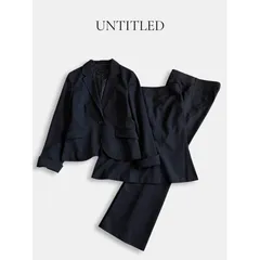◇大きいサイズ 4／3点セット◇ UNTITLED スーツ ジャケット スカート パンツ ストライプ フォーマル 通勤 オフィス セレモニー