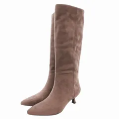 ルタロン Le Talon ロングブーツ ヒール ポインテッドトゥ スエード M グレー /GV