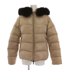 デュベティカ DUVETICA adhara ダウンジャケット ジップアップ フォックスファー フード付き アウター 38 ベージュ /YM