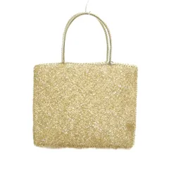 アンテプリマ ANTEPRIMA スタンダード スクエア ラージ ワイヤーバッグ ハンドバッグ ゴールドカラー /MI ■OS