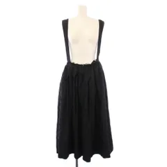 コムデギャルソンコムデギャルソン COMME des GARCONS COMME des GARCONS コムコム ジャンパースカート フレア ギャザー ミモレ ロング チェック柄 M 黒 ブラック /BB