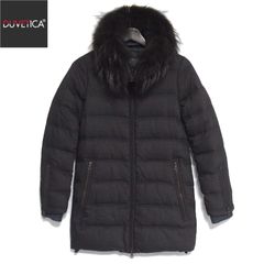 極美品　デュベティカ ARWEN ダウンコート ネイビー ラビットファー 38 極美品 デュベティカ ARWEN ダウンコート ネイビー ラビットファー 38