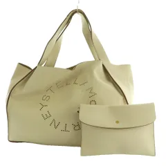 ステラマッカートニー STELLA McCARTNEY トートバッグ ポーチ サークルロゴ 白 ホワイト 502793 /SS ■OS