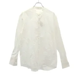 BOURRIENNE PARIS ブリエンヌパリ ロゴエンブロイダリーバンドカラーシャツ  ホワイト 44