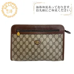 GUCCI グッチ 014 115 6063 ポーチ 小物入れ セカンドバッグ オールドグッチ   クラッチバッグ ブラウン メンズ
