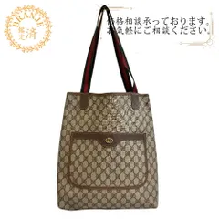 GUCCI グッチ  002 58 6487  シェリーライン オールドグッチ   トートバッグ ブラウン ユニセックス