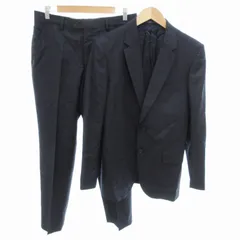 ポールスミス PAUL SMITH 美品 24AW シングルスーツ estrato社製生地 セットアップ ジャケット パンツ 総裏 2B L 紺 ネイビー /HO ■GY19