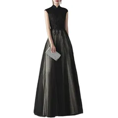 [CREAM] イブニングドレス レディース 宴会ドレス ロングドレス 結婚式ドレス ウエディングドレス コーラス ホスト 発表会 演奏会 二次会 卒業式 披露宴 フォーマル お呼ばれ コンサート カクテル チュール Aライン 忘年会 女子会 パフォーマン 0