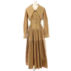 フレイアイディー FRAY I.D ビッグカラーシャツワンピース ロング 長袖 0 ベージュ /HK ■OS