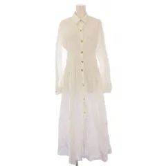 ザラ ZARA シャツワンピース マキシ ロング 長袖 レギュラーカラー 無地 ワンカラー M 白 ホワイト /BB