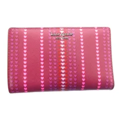 ケイトスペード KATE SPADE 二つ折り財布 ウォレット ロゴ ピンク ハート柄 /FF ■GY18