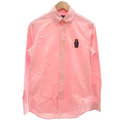 ラルフローレン RALPH LAUREN ボタンダウンシャツ XS 長袖 BD オックスフォード ポロベア刺繍 ピンク /GV