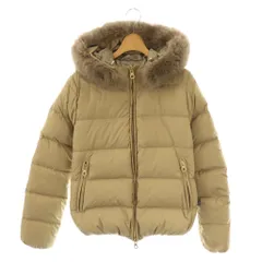 デュベティカ DUVETICA ADALAIADUE ファー付き ダウン ジャケット アウター フォックスファー 42 ベージュ /CX ■OS