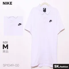 美品 NIKE ナイキ トップス ポロシャツ 半袖 無地 吸汗速乾 カジュアル スポーツ向け 　ホワイト　 【SP1049-00】 送料無料　古着　レディース