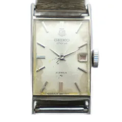 セイコー SEIKO 2118-3210 腕時計 ウォッチ 手巻き 21石 カレンダー付き クエア シルバー色 ■GY18 /MQ