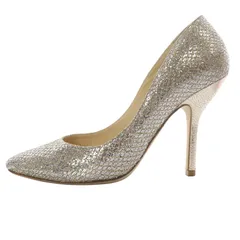 ジミーチュウ JIMMY CHOO パンプス ピンヒール グリッター 36.5 シルバー色 /YO7