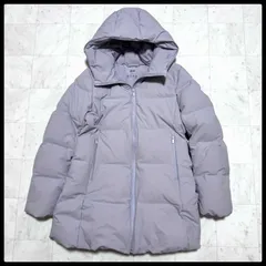 ストレッチシームレスダウンショートコート M ライトパープル 撥水 防風