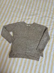 金色 パール 長袖 ニット