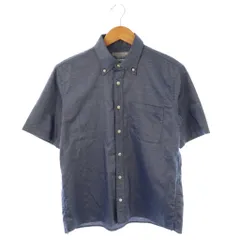 ドゥクラッセ DoCLASSE シャツ 半袖 前開き BD ボタンダウン コットン M 紺 /NR