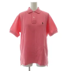 ラルフローレン RALPH LAUREN ポロシャツ カットソー 鹿の子 半袖 ロゴ刺繍 M ピンク /KU