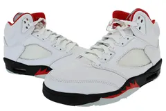 ナイキ NIKE AIR JORDAN 5 RETRO Fire Red 2020 エア ジョーダン 5 レトロ ファイヤーレッド DA1911-102 27 白 黒 赤 ブランド古着ベクトル 中古▲■251110