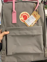 【新品・未使用】 FJALLRAVEN カンケン リュックサック バッグ フェールラーベン 大容量 7L 16L 20L 男女兼用 グレー+ピンク -K