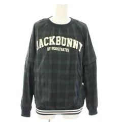 パーリーゲイツ PEARLY GATES ジャックバニー Jack Bunny!! ゴルフウェア スニードジャック カットソー ナイロントレーナー クルーネック 長袖 半袖 2way チェック柄 ロゴプリント 0 緑 グリーン 紺 263-5221024
