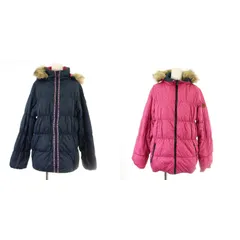 ロキシー ROXY リバーシブル ダウンジャケット フェイクファー L 紺 ピンク RJK144075 /MM ■MTのサムネイル
