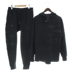 アンダーアーマー UNDER ARMOUR セットアップ パーカー ジョガーパンツ スウェット ジャンパー XL 黒 ブラック 長ズボン /KW ■GY57