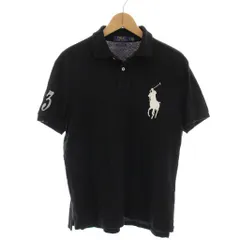 ポロ ラルフローレン POLO RALPH LAUREN CUSTOM SLIM FIT ポロシャツ ビッグポニー 半袖 M ブラック /YM