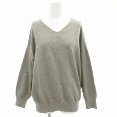 グローバルワーク GLOBAL WORK ニット セーター 長袖 Vネック プルオーバー M グレージュ /GV