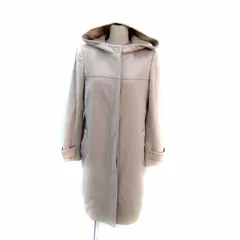 ポールスミス PAUL SMITH コート ロング丈 フード付き 無地 ウール カシミヤ混 40 L アイボリー /SY4