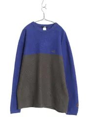 ノースフェイス ウール ニット セーター メンズ XL 古着 アウトドア ワンポイント 大きいサイズ ツートン カットソー タイプ ミドルゲージ