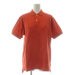 ラルフローレン RALPH LAUREN ポロシャツ カットソー 鹿の子 半袖 ロゴ刺繍 M オレンジ /KU