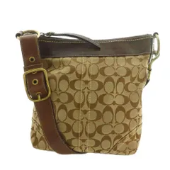 コーチ COACH シグネチャー ショルダーバッグ クロスボディ ワンショルダー キャンバス 茶 10403 /MI ■OS