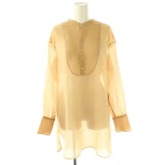 スピック&スパン Spick&Span シースルードレスシャツ 長袖 バンドカラー F ベージュ /AT