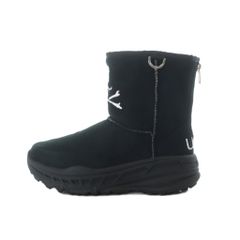 アグ オーストラリア UGG australia × マスターマインド MASTERMIND WORLD ムートンブーツ ショート 厚底 スカル＆ボーンズ 27cm 黒 ブラック /RI ■OS