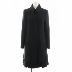 レッド ヴァレンティノ RED VALENTINO ステンカラーコート ロング丈 裾フリル アウター 40 黒 ブラック /AN39のサムネイル