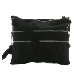 キプリング KIPLING ショルダーバッグ ナイロン ロゴ チャーム付き 黒 ブラック /XZ ■GY18