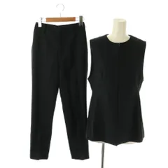 ノーリーズ Nolley's 24AW バーズアイペプラムジレ ウォッシャブルバーズアイスリムパンツ セットアップ 34 36 紺 ネイビー /AQ ■OSのサムネイル