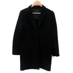 ジョセフ JOSEPH チェスターコート ロング丈 ウール カシミヤ混 38 M 黒 ブラック /SM36のサムネイル