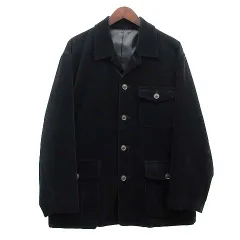 クロコダイル CROCODILE コーデュロイ カバーオール ジャケット ブラック 黒 M